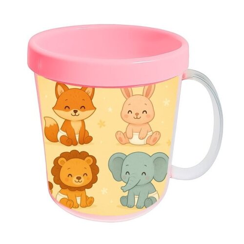 Caneca Acrílica Infantil Personalizada Animais Fofinhos Baby