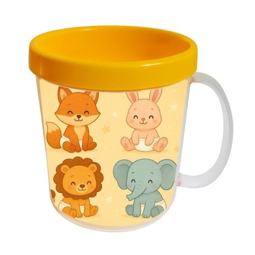 Caneca Acrílica Infantil Personalizada Animais Fofinhos Baby