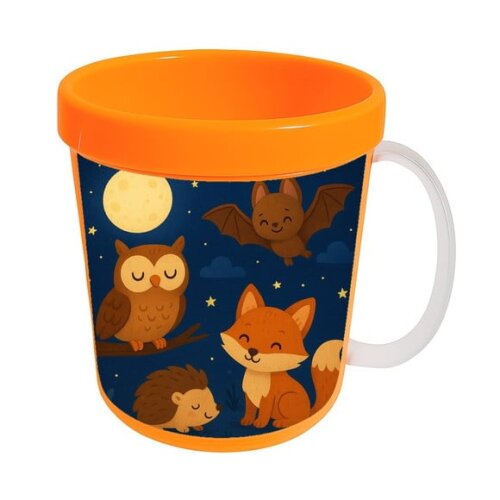Caneca Acrílica Infantil Personalizada Animais Noturnos