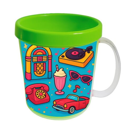 Caneca Acrílica Infantil Personalizada Anos 50