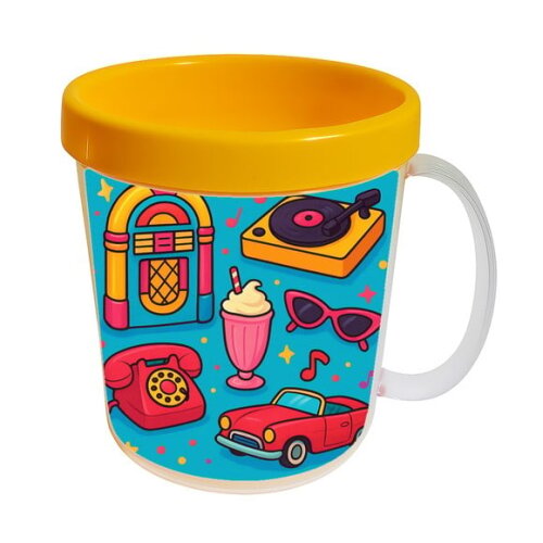 Caneca Acrílica Infantil Personalizada Anos 50
