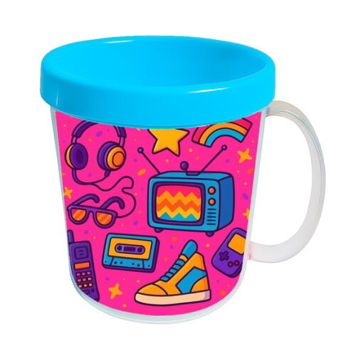 Caneca Acrílica Infantil Personalizada Anos 80