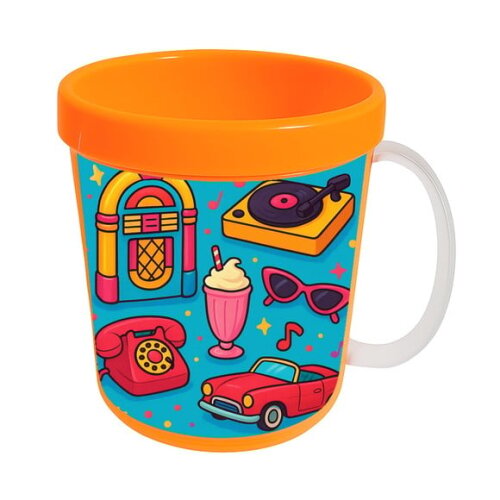 Caneca Acrílica Infantil Personalizada Anos 50
