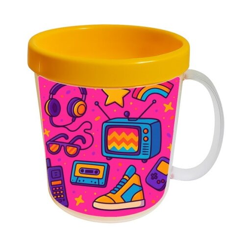 Caneca Acrílica Infantil Personalizada Anos 80