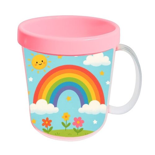 Caneca Acrílica Infantil Personalizada Arco-íris