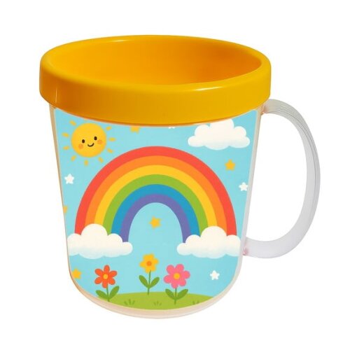 Caneca Acrílica Infantil Personalizada Arco-íris