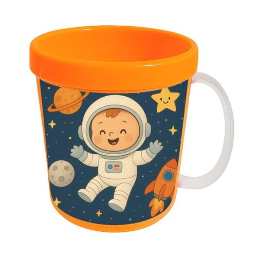 Caneca Acrílica Infantil Personalizada Astronauta Baby