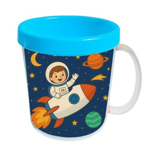 Caneca Acrílica Infantil Personalizada Aventura Espacial