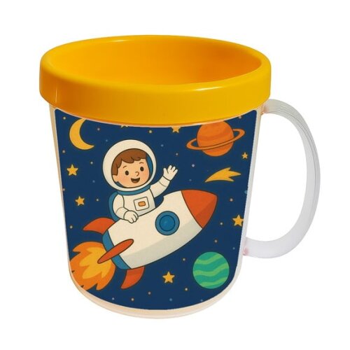 Caneca Acrílica Infantil Personalizada Aventura Espacial