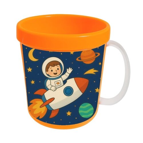 Caneca Acrílica Infantil Personalizada Aventura Espacial