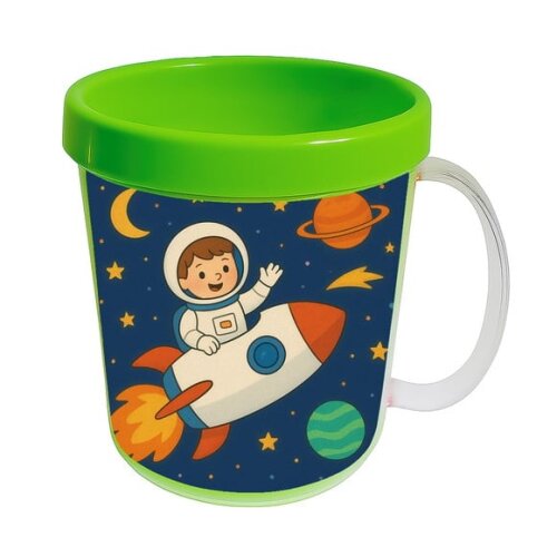 Caneca Acrílica Infantil Personalizada Aventura Espacial