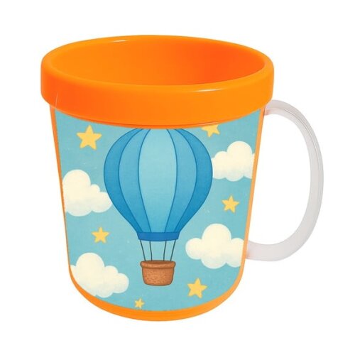 Caneca Acrílica Infantil Personalizada Balão de Ar Azul