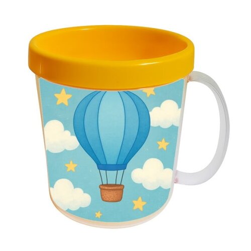 Caneca Acrílica Infantil Personalizada Balão de Ar Azul