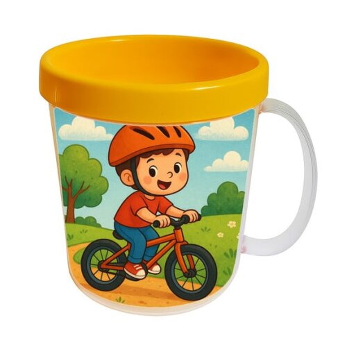 Caneca Acrílica Infantil Personalizada Bike Ciclista