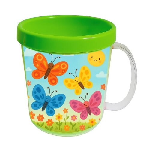 Caneca Acrílica Infantil Personalizada Borboletas