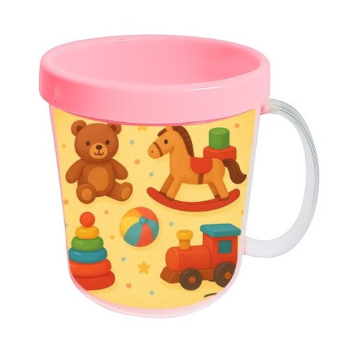 Caneca Acrílica Infantil Personalizada Brinquedos Clássicos