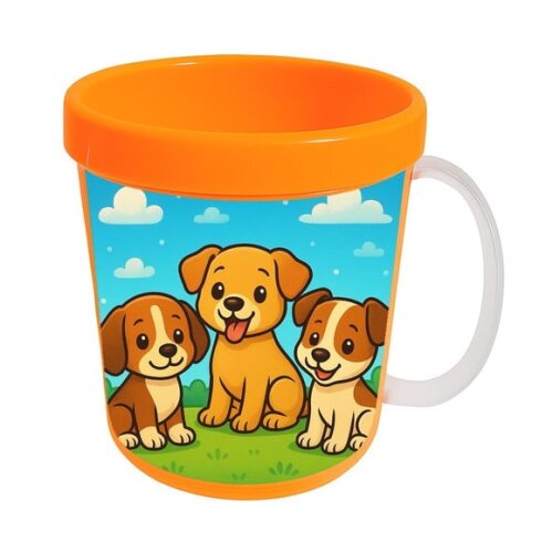 Caneca Acrílica Infantil Personalizada Cachorrinhos