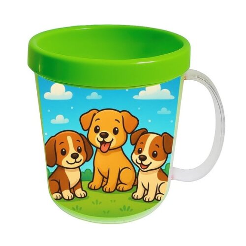 Caneca Acrílica Infantil Personalizada Cachorrinhos