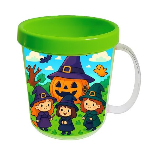 Caneca Acrílica Infantil Personalizada Bruxinhas Fofas