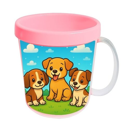Caneca Acrílica Infantil Personalizada Cachorrinhos