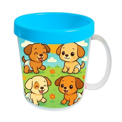 Caneca Acrílica Infantil Personalizada Cachorrinhos Baby