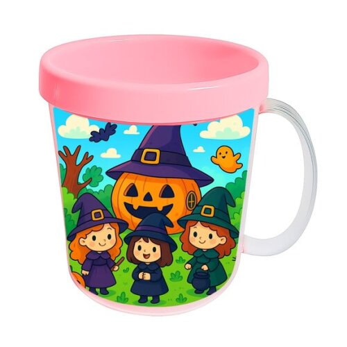 Caneca Acrílica Infantil Personalizada Bruxinhas Fofas