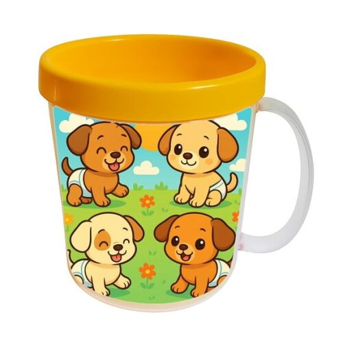 Caneca Acrílica Infantil Personalizada Cachorrinhos Baby