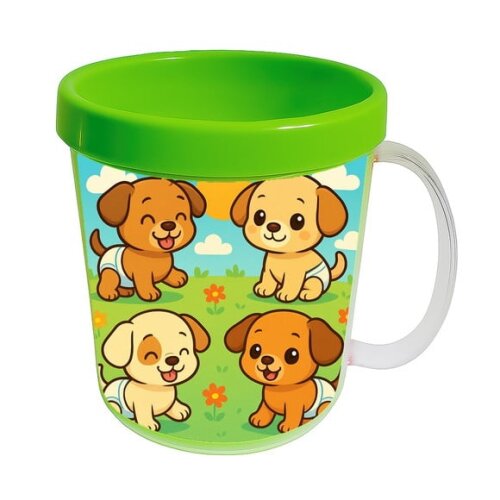 Caneca Acrílica Infantil Personalizada Cachorrinhos Baby