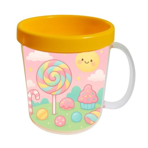 Caneca Acrílica Infantil Personalizada Candy Color
