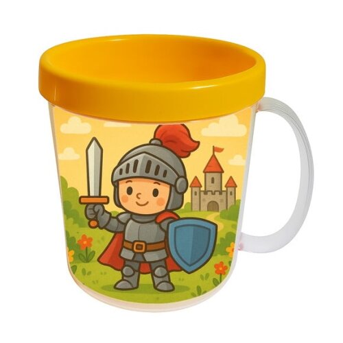 Caneca Acrílica Infantil Personalizada Cavaleiro Medieval