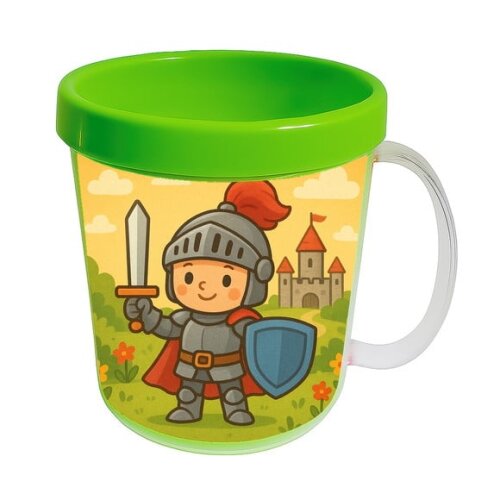 Caneca Acrílica Infantil Personalizada Cavaleiro Medieval