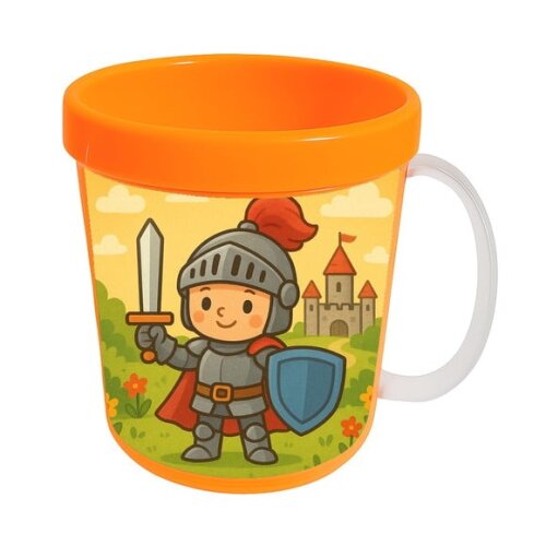 Caneca Acrílica Infantil Personalizada Cavaleiro Medieval