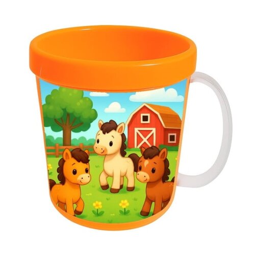 Caneca Acrílica Infantil Personalizada Cavalinhos