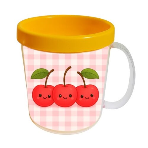 Caneca Acrílica Infantil Personalizada Cerejinha