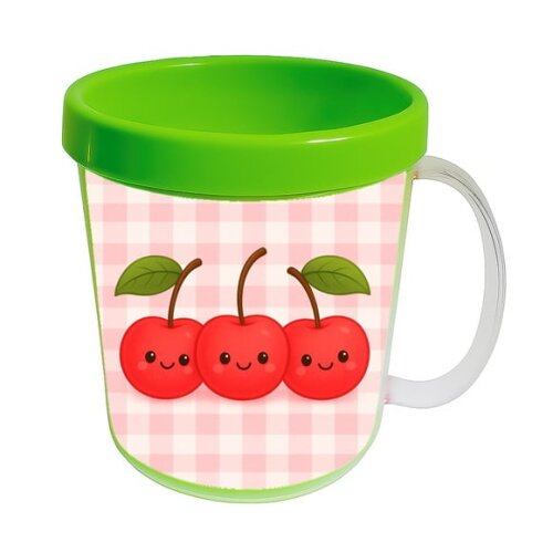 Caneca Acrílica Infantil Personalizada Cerejinha