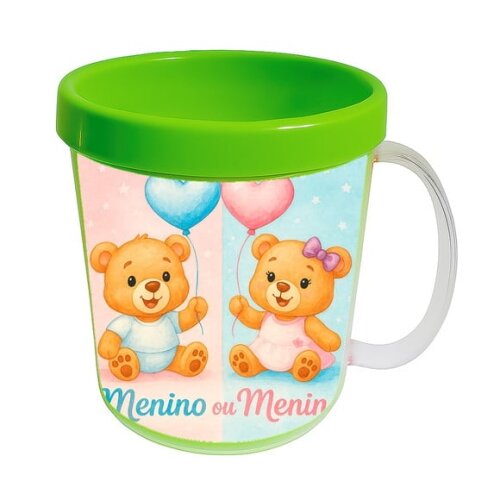 Caneca Acrílica Infantil Personalizada Chá de Revelação