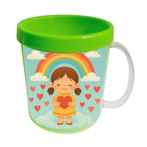 Caneca Acrílica Infantil Personalizada Chuva de Amor