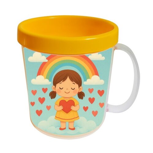 Caneca Acrílica Infantil Personalizada Chuva de Amor