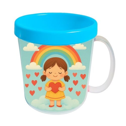 Caneca Acrílica Infantil Personalizada Chuva de Amor