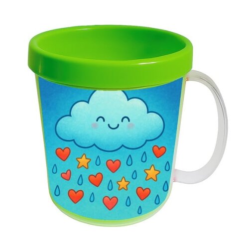 Caneca Acrílica Infantil Personalizada Chuva de Bênçãos