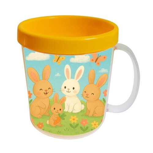 Caneca Acrílica Infantil Personalizada Coelhinhos