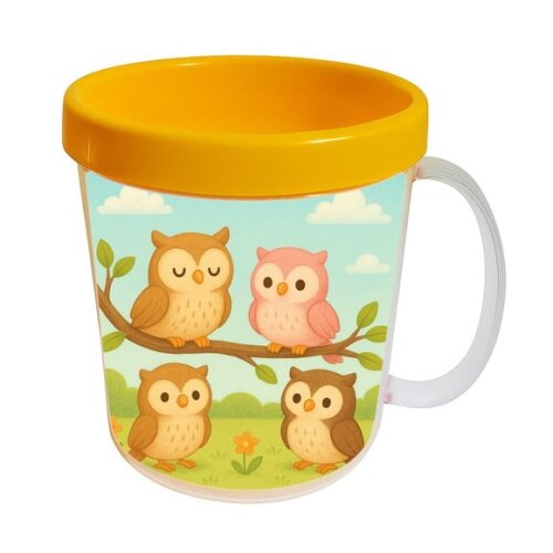 Caneca Acrílica Infantil Personalizada Corujinhas