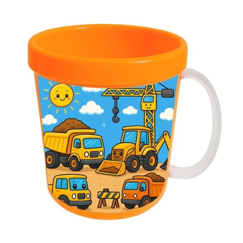 Caneca Acrílica Infantil Personalizada Construção Civil