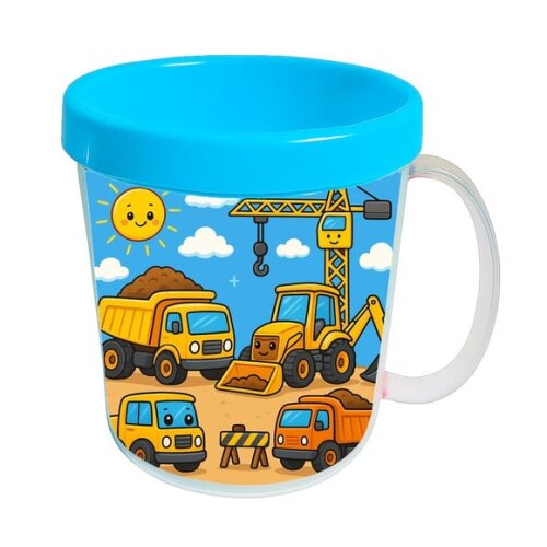 Caneca Acrílica Infantil Personalizada Construção Civil
