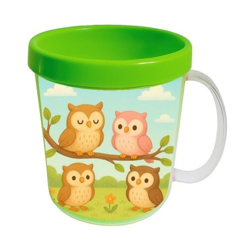 Caneca Acrílica Infantil Personalizada Corujinhas
