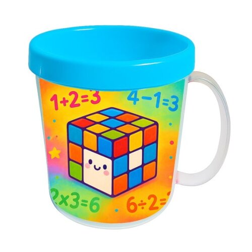 Caneca Acrílica Infantil Personalizada Cubo Mágico
