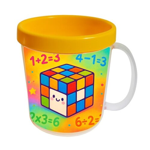 Caneca Acrílica Infantil Personalizada Cubo Mágico