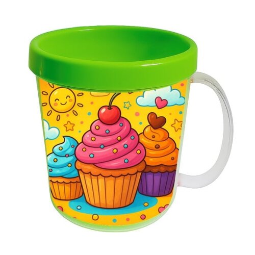 Caneca Acrílica Infantil Personalizada Cupcakes