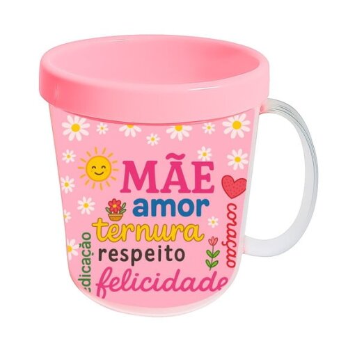 Caneca Acrílica Infantil Personalizada Dia das Mães