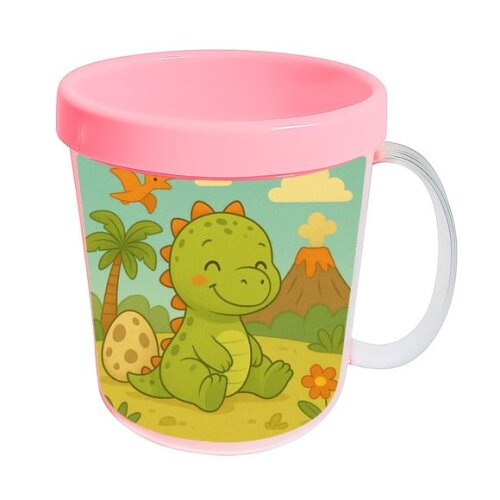 Caneca Acrílica Infantil Personalizada Dinossauro Baby